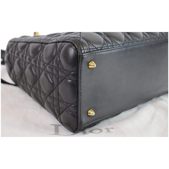 CHRISTIAN DIOR Medium Lady Dior Lambskin Shoulder - Picture 8 of 12